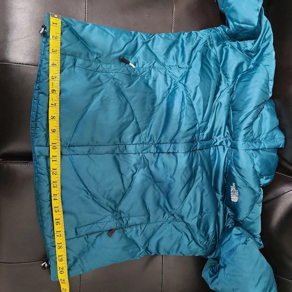 The North Face Series 550 Down Fill Puffer Jacket Teal Size Large - Flawed - Picture 15 of 16